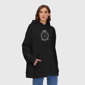 Худи SuperOversize хлопок с принтом Кот во тьме в Ухте, 70% хлопок, 30% полиэстер, мягкий начес внутри | карман-кенгуру, эластичная резинка на манжетах и по нижней кромке, двухслойный капюшон
 | кот | кристаллы | лунный цикл | пентаграмма | рисунок | тьма