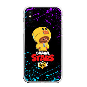 Чехол для iPhone XS Max матовый с принтом BRAWL STARS SALLY LEON в Ухте, Силикон | Область печати: задняя сторона чехла, без боковых панелей | brawl stars | crow | leon | leon shark | sally leon | shark | stars | акула | берли | ворон | леон | леон акула | спайк | эль примо