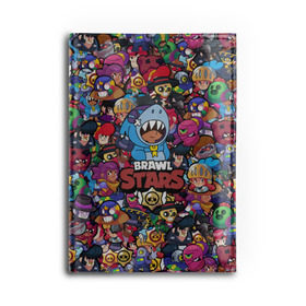 Обложка для автодокументов с принтом BRAWL STARS LEON SHARK в Ухте, натуральная кожа |  размер 19,9*13 см; внутри 4 больших “конверта” для документов и один маленький отдел — туда идеально встанут права | 2020 | android | brawl stars | crow | games | leon | mobile game | stars | бравл старс | ворон | игры | леон | мобильные игры