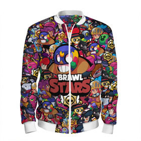 Мужской бомбер 3D с принтом BRAWL STARS EL PRIMO в Ухте, 100% полиэстер | застегивается на молнию, по бокам два кармана без застежек, по низу бомбера и на воротнике - эластичная резинка | bibi | brawl stars | brock | bull | crow | dinomike | el primo | leon | mobile game | nita | poko | ricochet | stars | tara | бравл старс | ворон | леон | мобильные игры