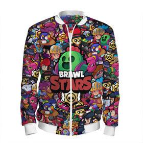 Мужской бомбер 3D с принтом BRAWL STARS SPIKE в Ухте, 100% полиэстер | застегивается на молнию, по бокам два кармана без застежек, по низу бомбера и на воротнике - эластичная резинка | 2020 | android | brawl stars | crow | games | leon | mobile game | stars | бравл старс | ворон | игры | леон | мобильные игры