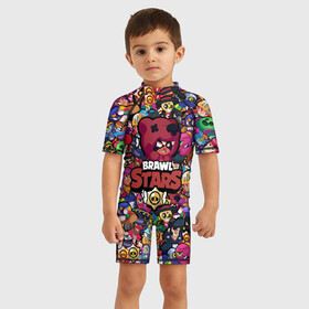 Детский купальный костюм 3D с принтом BRAWL STARS NITA в Ухте, Полиэстер 85%, Спандекс 15% | застежка на молнии на спине | bibi | brawl stars | brock | bull | crow | dinomike | el primo | leon | mobile game | nita | poko | ricochet | stars | tara | бравл старс | ворон | леон | мобильные игры