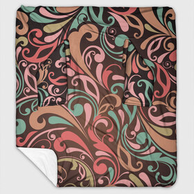 Плед с рукавами Узор хохломы: в Ухте, 100% полиэстер | Закругленные углы, все края обработаны. Ткань не мнется и не растягивается. Размер 170*145 | коричневый | розовый | росписи | узор | узоры | хахлама | хахлома | хохлама | хохлома