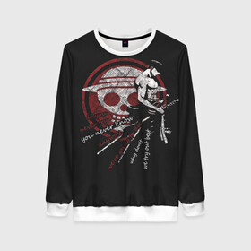 Женский свитшот 3D с принтом самурай One Piece  в Ухте, 100% полиэстер с мягким внутренним слоем | круглый вырез горловины, мягкая резинка на манжетах и поясе, свободная посадка по фигуре | anime | kaido | luffy | manga | one piece | theory | zoro | большой куш | ван | луффи | манга | манки д | мульт | пираты | пис | рыжий | сёнэн | сериал | шанкс