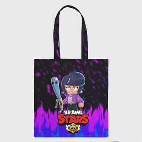 Сумка 3D повседневная с принтом BRAWL STARS BIBI. в Ухте, 100% полиэстер | Плотность: 200 г/м2; Размер: 34×35 см; Высота лямок: 30 см | bib | brawl stars | bull | colt | crow | leon | leon shark | moba | sally leon | shark | акула | берли | биби | бравл старс | ворон | жанр | игра | кольт | леон | леон акула | нита | спайк | шелли