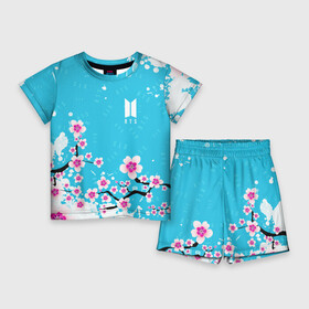 Детский костюм с шортами 3D с принтом BTS в Ухте,  |  | bts | bts army | bulletproof boy scouts | j hope | jimin | jin | jungkook | k pop | kpop | rap monster | rapmon | suga | v | бтс | джей хоуп | джин | к поп | рэп монстр | чимин | чонгук | шуга