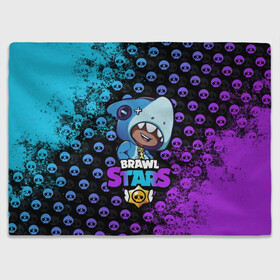 Плед 3D с принтом Brawl Stars LEON SHARK в Ухте, 100% полиэстер | закругленные углы, все края обработаны. Ткань не мнется и не растягивается | 8 bit | 8 бит | brawl | brawl stars | crow | leon | shark | stars | акула | бравл | бравл старс | браво старс | игра | компьютерная | кров | леон | леон акула | онлайн | старс | шарк