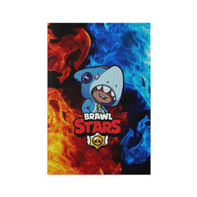Обложка для паспорта матовая кожа с принтом Brawl Stars LEON SHARK в Ухте, натуральная матовая кожа | размер 19,3 х 13,7 см; прозрачные пластиковые крепления | 8 bit | 8 бит | brawl | brawl stars | crow | leon | shark | stars | акула | бравл | бравл старс | браво старс | игра | компьютерная | кров | леон | леон акула | онлайн | старс | шарк