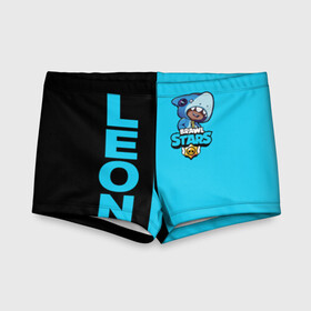 Детские купальные плавки 3D с принтом Brawl Stars LEON SHARK в Ухте, Полиэстер 85%, Спандекс 15% | Слитный крой, подклад по переду изделия, узкие бретели | 8 bit | 8 бит | brawl | brawl stars | crow | leon | shark | stars | акула | бравл | бравл старс | браво старс | игра | компьютерная | кров | леон | леон акула | онлайн | старс | шарк