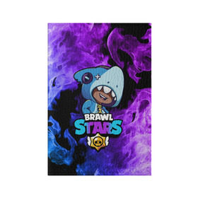 Обложка для паспорта матовая кожа с принтом Brawl Stars LEON SHARK в Ухте, натуральная матовая кожа | размер 19,3 х 13,7 см; прозрачные пластиковые крепления | 8 bit | 8 бит | brawl | brawl stars | crow | leon | shark | stars | акула | бравл | бравл старс | браво старс | игра | компьютерная | кров | леон | леон акула | онлайн | старс | шарк
