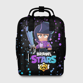 Женский рюкзак 3D с принтом BRAWL STARS BIBI. в Ухте, 100% полиэстер | лямки с регулируемой длиной, сверху ручки, чтобы рюкзак нести как сумку. Основное отделение закрывается на молнию, как и внешний карман. Внутри два дополнительных кармана, один из которых закрывается на молнию. По бокам два дополнительных кармашка, куда поместится маленькая бутылочка
 | bib | brawl stars | bull | colt | crow | leon | leon shark | moba | sally leon | shark | акула | берли | биби | бравл старс | ворон | жанр | игра | кольт | леон | леон акула | нита | спайк | шелли