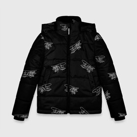 Зимняя куртка для мальчиков 3D с принтом Самолеты к бою! в Ухте, ткань верха — 100% полиэстер; подклад — 100% полиэстер, утеплитель — 100% полиэстер | длина ниже бедра, удлиненная спинка, воротник стойка и отстегивающийся капюшон. Есть боковые карманы с листочкой на кнопках, утяжки по низу изделия и внутренний карман на молнии. 

Предусмотрены светоотражающий принт на спинке, радужный светоотражающий элемент на пуллере молнии и на резинке для утяжки | Тематика изображения на принте: небо | полет | самолеты