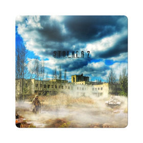 Магнит виниловый Квадрат с принтом STALKER 2(Чернобыль) в Ухте, полимерный материал с магнитным слоем | размер 9*9 см, закругленные углы | Тематика изображения на принте: metro | s.t.a.l.k.e.r. | stalker | зов припяти | игра | метро | мутант | пейзаж | припять | радиация | сталкер | сталкер 2 | чернобыль