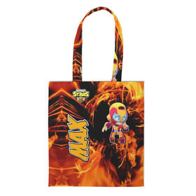 Сумка 3D повседневная с принтом Brawl Stars (Мах) в Ухте, 100% полиэстер | Плотность: 200 г/м2; Размер: 34×35 см; Высота лямок: 30 см | brawl | moba | stars | supercell | игра | мах