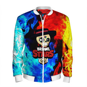 Мужской бомбер 3D с принтом Brawl Stars Poko в Ухте, 100% полиэстер | застегивается на молнию, по бокам два кармана без застежек, по низу бомбера и на воротнике - эластичная резинка | bibi | brawl stars | brock | bull | crow | dinomike | el primo | leon | mobile game | nita | poko | ricochet | stars | tara | бравл старс | ворон | леон | мобильные игры