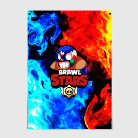 Постер с принтом Brawl Stars El Primo в Ухте, 100% бумага
 | бумага, плотность 150 мг. Матовая, но за счет высокого коэффициента гладкости имеет небольшой блеск и дает на свету блики, но в отличии от глянцевой бумаги не покрыта лаком | bibi | brawl stars | brock | bull | crow | dinomike | el primo | leon | mobile game | nita | poko | ricochet | stars | tara | бравл старс | ворон | леон | мобильные игры