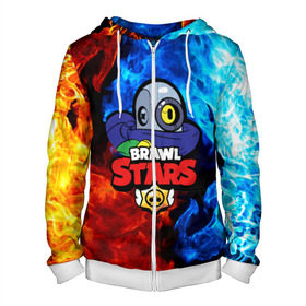 Мужская толстовка 3D на молнии с принтом Brawl Stars Ricochet в Ухте, 100% полиэстер | длина до линии бедра, манжеты и пояс оформлены мягкой тканевой резинкой, двухслойный капюшон со шнурком для регулировки, спереди молния, по бокам два кармана | bibi | brawl stars | brock | bull | crow | dinomike | el primo | leon | mobile game | nita | poko | ricochet | stars | tara | бравл старс | ворон | леон | мобильные игры