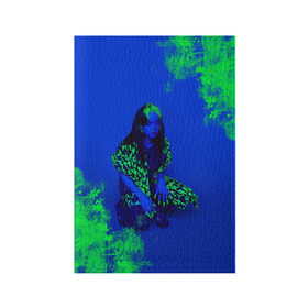 Обложка для паспорта матовая кожа с принтом Billie Eilish в Ухте, натуральная матовая кожа | размер 19,3 х 13,7 см; прозрачные пластиковые крепления | bad guy | bad guy billie eilish | billie eilish | billie eilish bad | billie eilish guy | billie eilish merch | billie eilish мерч | lovely billie eilish | билли айлиш