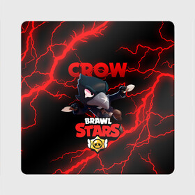 Магнит виниловый Квадрат с принтом  BRAWL STARS CROW | БРАВЛ СТАРС ЛЕОН в Ухте, полимерный материал с магнитным слоем | размер 9*9 см, закругленные углы | Тематика изображения на принте: brawl stars | crow | leon | leon shark | sally leon | shark | stars | акула | берли | ворон | леон | леон акула | спайк | эль примо