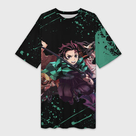 Платье-футболка 3D Персонажи Demon Slayer: в Ухте,  |  | demon slayer | kimetsu no yaiba | nezuko | shinobu | slayer | tanjiro | zenitsu | гию томиока | зенитсу | зенитцу | иноске хашибира | клинок рассекающий демонов | незуко | танджиро | шинобу кочо