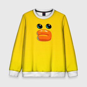 Детский свитшот 3D с принтом BRAWL STARS SALLY LEON. в Ухте, 100% полиэстер | свободная посадка, прямой крой, мягкая тканевая резинка на рукавах и понизу свитшота | bib | brawl stars | bull | colt | crow | leon | leon shark | max | moba | sally leon | shark | акула | берли | биби | бравл старс | ворон | жанр | игра | кольт | леон | леон акула | макс | нита | спайк | шелли