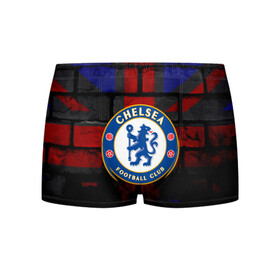 Мужские трусы 3D с принтом Chelsea в Ухте, 50% хлопок, 50% полиэстер | классическая посадка, на поясе мягкая тканевая резинка | Тематика изображения на принте: chelsea | англия | футбол | челси
