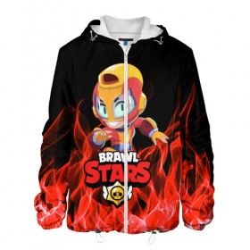 Мужская куртка 3D с принтом BRAWL STARS MAX. в Ухте, ткань верха — 100% полиэстер, подклад — флис | прямой крой, подол и капюшон оформлены резинкой с фиксаторами, два кармана без застежек по бокам, один большой потайной карман на груди. Карман на груди застегивается на липучку | Тематика изображения на принте: bib | brawl stars | bull | colt | crow | leon | leon shark | max | moba | sally leon | shark | акула | берли | биби | бравл старс | ворон | жанр | игра | кольт | леон | леон акула | макс | нита | спайк | шелли