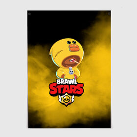 Постер с принтом BRAWL STARS SALLY LEON. в Ухте, 100% бумага
 | бумага, плотность 150 мг. Матовая, но за счет высокого коэффициента гладкости имеет небольшой блеск и дает на свету блики, но в отличии от глянцевой бумаги не покрыта лаком | 