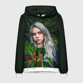 Мужская толстовка 3D с принтом BILLIE EILISH в Ухте, 100% полиэстер | двухслойный капюшон со шнурком для регулировки, мягкие манжеты на рукавах и по низу толстовки, спереди карман-кенгуру с мягким внутренним слоем. | ayelish | bad guy | bellyache | bilie eilish | bilie elish | billie | billie eilish | eilish | electronic | elish | music | били айлиш | билли айлиш | эйлиш | элиш
