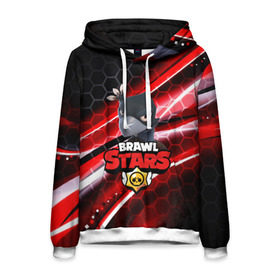 Мужская толстовка 3D с принтом BRAWL STARS CROW в Ухте, 100% полиэстер | двухслойный капюшон со шнурком для регулировки, мягкие манжеты на рукавах и по низу толстовки, спереди карман-кенгуру с мягким внутренним слоем. | bibi | brawl stars | brock | bull | crow | dinomike | el primo | leon | mobile game | nita | poko | ricochet | stars | tara | бравл старс | ворон | леон | мобильные игры