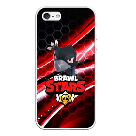 Чехол для iPhone 5/5S матовый BRAWL STARS CROW: в Ухте, Силикон | Область печати: задняя сторона чехла, без боковых панелей | bibi | brawl stars | brock | bull | crow | dinomike | el primo | leon | mobile game | nita | poko | ricochet | stars | tara | бравл старс | ворон | леон | мобильные игры