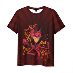 Мужская футболка 3D с принтом Аластор в Ухте, 100% полиэфир | прямой крой, круглый вырез горловины, длина до линии бедер | hazbin hotel | hazbin hotel аластор | аластор отель хазбин | отель хазбин | отель хазбин аластор