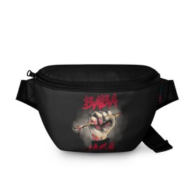 Поясная сумка 3D с принтом Baba Yaga в Ухте, 100% полиэстер | плотная ткань, ремень с регулируемой длиной, внутри несколько карманов для мелочей, основное отделение и карман с обратной стороны сумки застегиваются на молнию | baba yaga | chapter | franchise | halle berry | john wick | keanu reeves | parabellum | баба яга | глава | джон уик 3 | киану ривз | парабеллум | франшиза