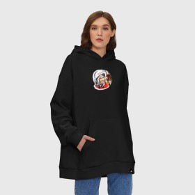 Худи SuperOversize хлопок с принтом Гагарин № 1 в Ухте, 70% хлопок, 30% полиэстер, мягкий начес внутри | карман-кенгуру, эластичная резинка на манжетах и по нижней кромке, двухслойный капюшон
 | 12 апреля | alekseevich | firs | gagarin | yuri | автограф | алексеевич | апрель | астронавт | восток | гагарин | день | космонавт | космонавтики | космос | первый | поехали | россия | русский | советский | ссср | юрий