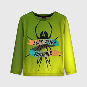 Детский лонгслив 3D с принтом Look alive sunshine в Ухте, 100% полиэстер | длинные рукава, круглый вырез горловины, полуприлегающий силуэт
 | alive | look | my chemical | rok | romance | sunshine