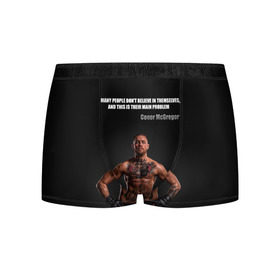 Мужские трусы 3D Conor McGregor: Motivation: в Ухте, 50% хлопок, 50% полиэстер | классическая посадка, на поясе мягкая тканевая резинка | conor mcgregor | motivation | quotes | ufc