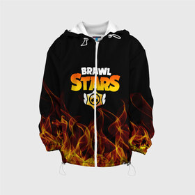 Детская куртка 3D с принтом BRAWL STARS в Ухте, 100% полиэстер | застежка — молния, подол и капюшон оформлены резинкой с фиксаторами, по бокам — два кармана без застежек, один потайной карман на груди, плотность верхнего слоя — 90 г/м2; плотность флисового подклада — 260 г/м2 | brawl stars | crow | leon | leon shark | sally leon | shark | stars | акула | берли | ворон | леон | леон акула | спайк | эль примо