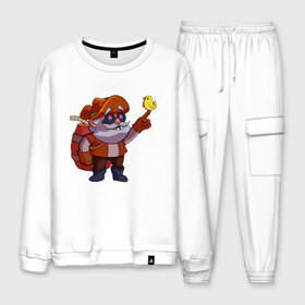 Мужской костюм хлопок с принтом Dynamike Brawl Stars в Ухте, 100% хлопок | на свитшоте круглая горловина, мягкая резинка по низу. Брюки заужены к низу, на них два вида карманов: два “обычных” по бокам и два объемных, с клапанами, расположенные ниже линии бедра. Брюки с мягкой трикотажной резинкой на поясе и по низу штанин. В поясе для дополнительного комфорта — широкие завязки | brawl | brawl st | brawl stars | colt | dynamike | game | leon | logo | mobo | poco | shelly | stars | бравл | динамайк | игра | игры | кольт | леон | лого | мобильные игры | надпись | поко | старс | шелли
