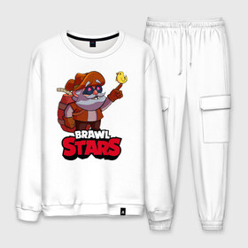 Мужской костюм хлопок с принтом Dynamike Brawl Stars в Ухте, 100% хлопок | на свитшоте круглая горловина, мягкая резинка по низу. Брюки заужены к низу, на них два вида карманов: два “обычных” по бокам и два объемных, с клапанами, расположенные ниже линии бедра. Брюки с мягкой трикотажной резинкой на поясе и по низу штанин. В поясе для дополнительного комфорта — широкие завязки | brawl | brawl st | brawl stars | colt | dynamike | game | leon | logo | mobo | poco | shelly | stars | бравл | динамайк | игра | игры | кольт | леон | лого | мобильные игры | надпись | поко | старс | шелли
