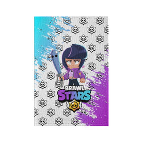 Обложка для паспорта матовая кожа с принтом BRAWL STARS BIBI. в Ухте, натуральная матовая кожа | размер 19,3 х 13,7 см; прозрачные пластиковые крепления | bib | brawl stars | colt | crow | el brown | leon | leon shark | max | moba | sally leon | shark | акула | берли | биби | бравл старс | браун | ворон | жанр | игра | кольт | леон | леон акула | макс | нита | шелли