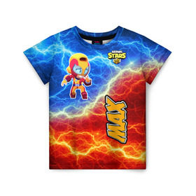 Детская футболка 3D Brawl Stars (Мах): в Ухте, 100% гипоаллергенный полиэфир | прямой крой, круглый вырез горловины, длина до линии бедер, чуть спущенное плечо, ткань немного тянется | brawl | moba | stars | supercell | игра | мах