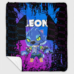 Плед с рукавами с принтом BRAWL STARS LEON ОБОРОТЕНЬ в Ухте, 100% полиэстер | Закругленные углы, все края обработаны. Ткань не мнется и не растягивается. Размер 170*145 | bib | brawl stars | colt | crow | el brown | leon | leon shark | max | moba | sally leon | shark | акула | берли | биби | бравл старс | браун | ворон | жанр | игра | кольт | леон | леон акула | макс | нита | шелли