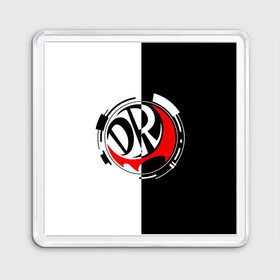 Магнит 55*55 MONOKUMA DANGANRONPA | МОНОКУМА: в Ухте, Пластик | Размер: 65*65 мм; Размер печати: 55*55 мм | anime | bear | black  white | danganronpa | kurokuma | monodam | monokuma | monomi | monotaro | rabbit | school | shirokuma | аниме | главарь | мoноми | монокума | черно белый | школа