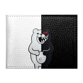 Обложка для студенческого билета MONOKUMA : в Ухте, натуральная кожа | Размер: 11*8 см; Печать на всей внешней стороне | anime | bear | black  white | danganronpa | kurokuma | monodam | monokuma | monomi | monotaro | rabbit | school | shirokuma | аниме | главарь | мoноми | монокума | черно белый | школа