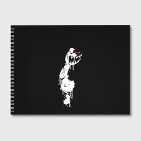 Альбом для рисования с принтом MONOKUMA в Ухте, 100% бумага
 | матовая бумага, плотность 200 мг. | anime | bear | black | danganronpa | japan | monokuma | white | аниме | белое | медведь | монокума | черное | япония