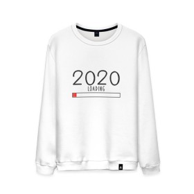 Мужской свитшот хлопок с принтом Загрузка 2020 года в Ухте, 100% хлопок |  | 
