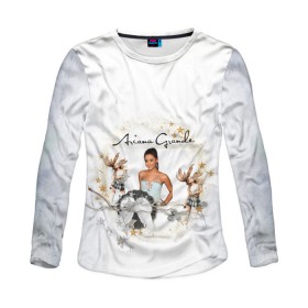 Женский лонгслив 3D ARIANA GRANDE: в Ухте, 100% полиэстер | длинные рукава, круглый вырез горловины, полуприлегающий силуэт | 3d | ariana grande | арт | звезды | исполнительница | лого | логотип | музыка | надпись | облако | певица | эмблема