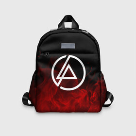 Детский рюкзак 3D с принтом LINKIN PARK в Ухте, 100% полиэстер | лямки с регулируемой длиной, сверху петелька, чтобы рюкзак можно было повесить на вешалку. Основное отделение закрывается на молнию, как и внешний карман. Внутри дополнительный карман. По бокам два дополнительных кармашка | chester bennington | linkin park | mike shinoda | линкин парк
