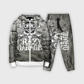 Детский костюм 3D с принтом Crazy garage в Ухте,  |  | bones | garage | helmet | metal | orbits | skull | teeth | wrench | гаечный ключ | гараж | глазницы | зубы | металл | череп | шлем