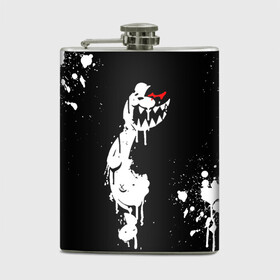 Фляга с принтом Monokuma paint в Ухте, металлический корпус | емкость 0,22 л, размер 125 х 94 мм. Виниловая наклейка запечатывается полностью | danganronpa | eye | monokuma | paint | аватар | антагонист | брызги | глаз | игрушка | краска | медведь | монокума | мягкая | панда | потёки | робот